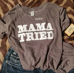 NWT Cowgirl Justice "Mama Tried" soft w/crystals